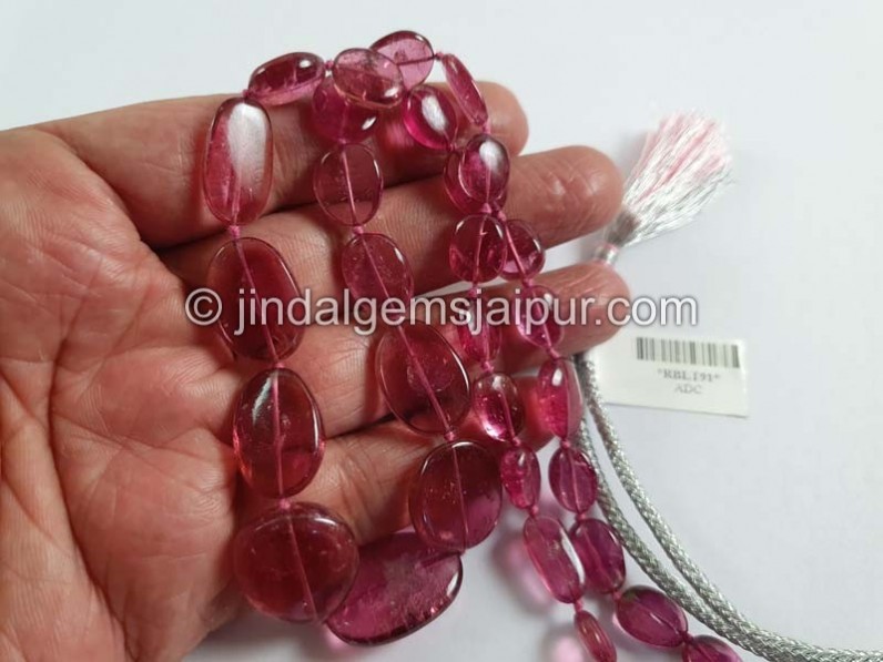 Rubellite Tourmaline Smooth Nuggets Beads