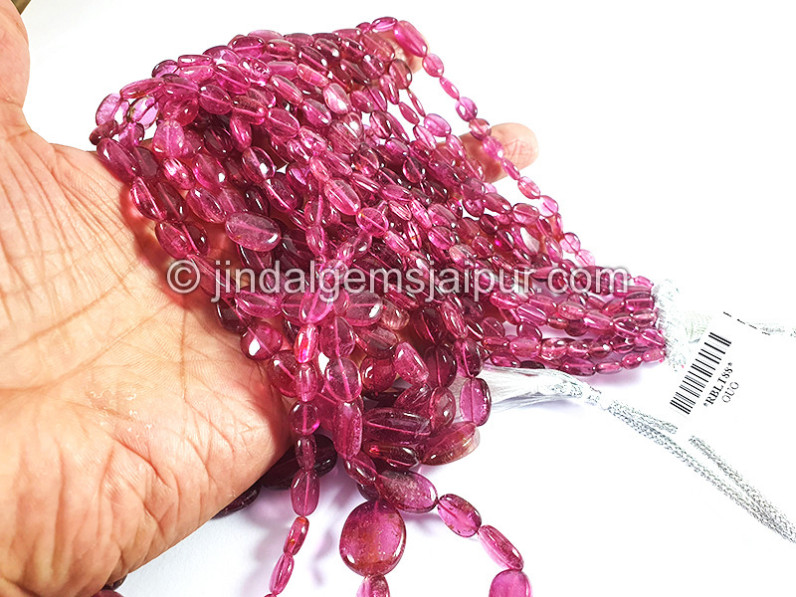 Rubellite Tourmaline Smooth Nuggets Beads