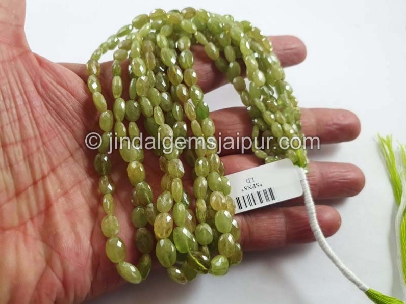 Sphene Faceted Oval Beads