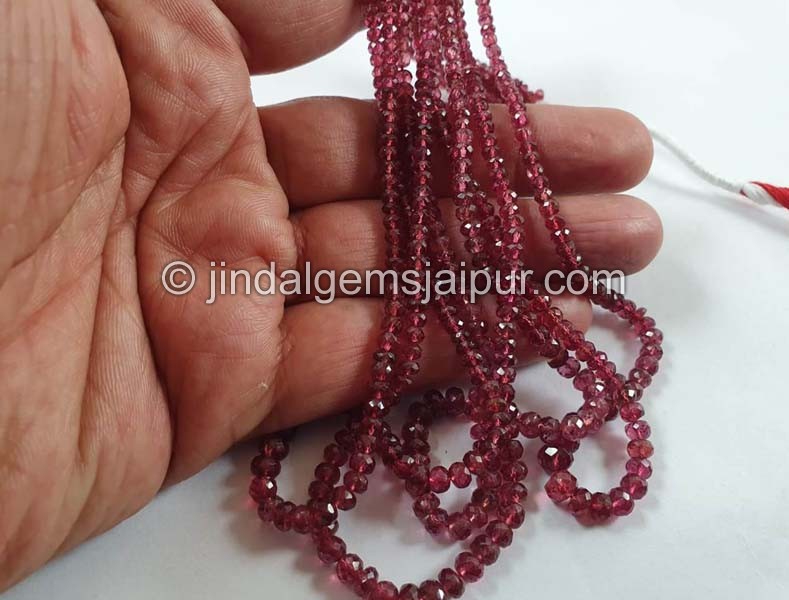 Red Spinel Faceted Roundelle Beads