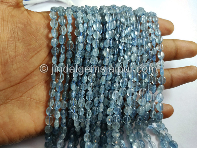 Santa Maria Aquamarine Smooth Oval Shape Beads