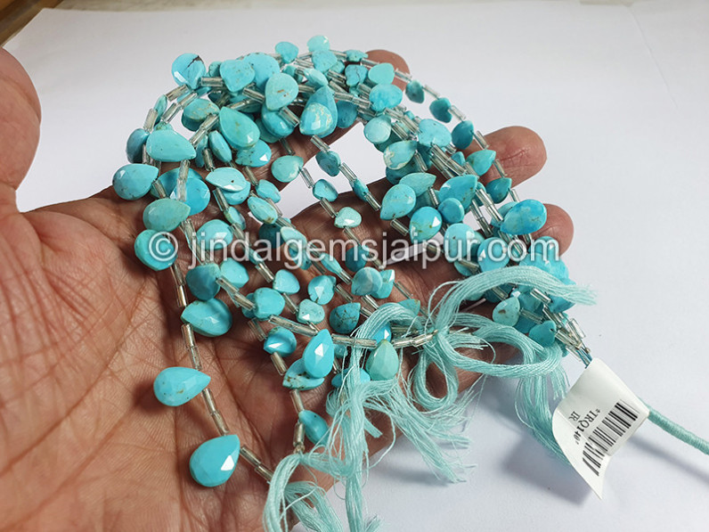 Turquoise Faceted Pear Shape Beads