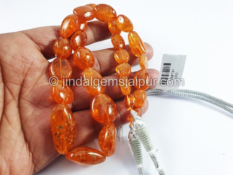 Mandarin Garnet Smooth Nuggets Beads