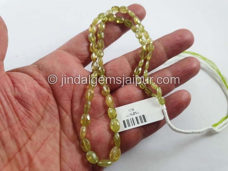 Sphene Faceted Oval Beads