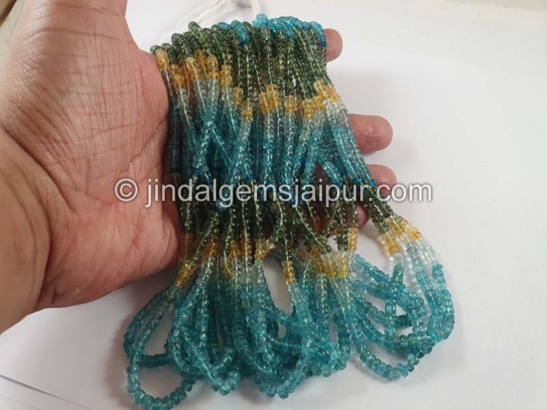 Multi Apatite Smooth Roundelle Beads