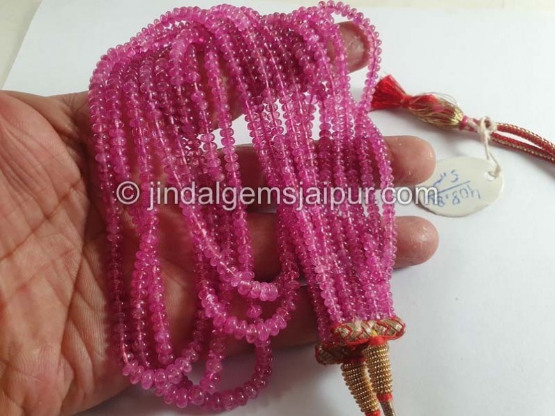 Ruby Smooth Roundelle Beads