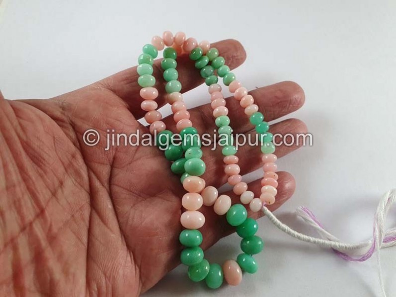 Mix Stone Smooth Roundelle Beads