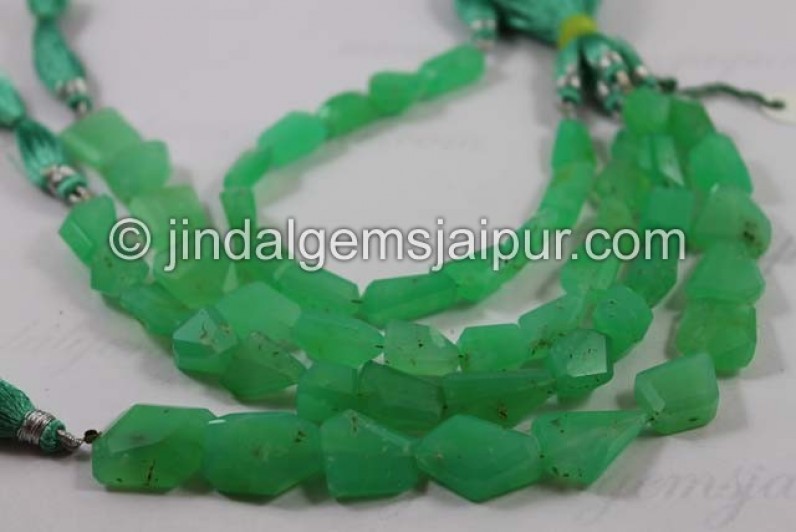 Chrysoprase Far Faceted Nuggets Shape Beads