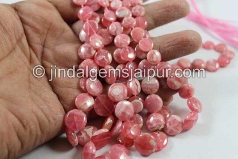 Rhodochrosite Far Smooth Coin Beads