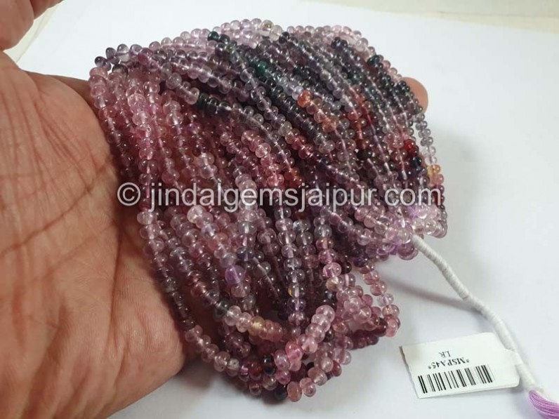 Multi Spinel Big Smooth Roundelle Beads