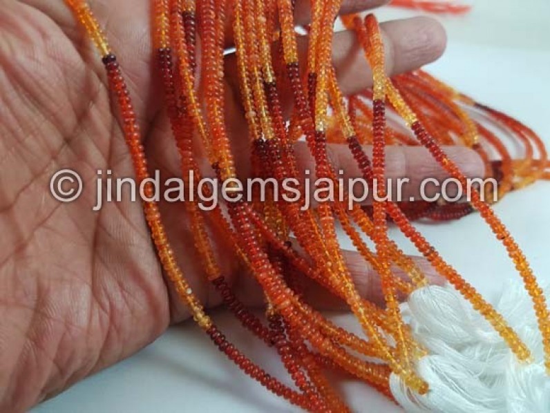 Fire Opal Smooth Roundelle Beads