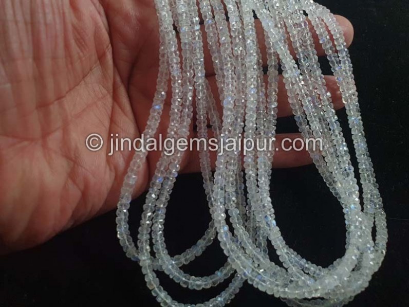 Rainbow Moonstone Faceted Roundelle Beads