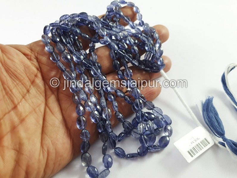 Iolite Faceted Oval Shape Beads