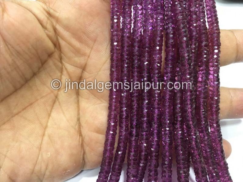 Purple Rhodolite Garnet Faceted Tyre Beads