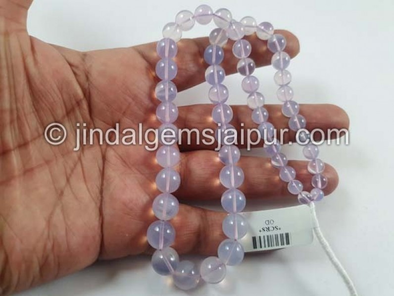 Lavender Quartz Or Scorolite Smooth Round Balls Beads