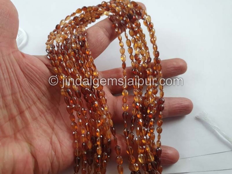 Spessartite Shaded Faceted Pear Beads