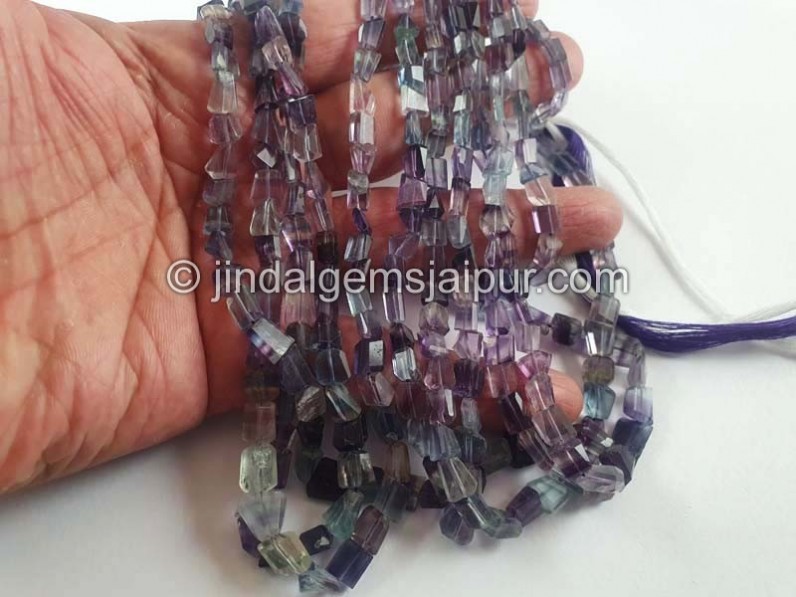 Fluorite Faceted Nuggets Beads