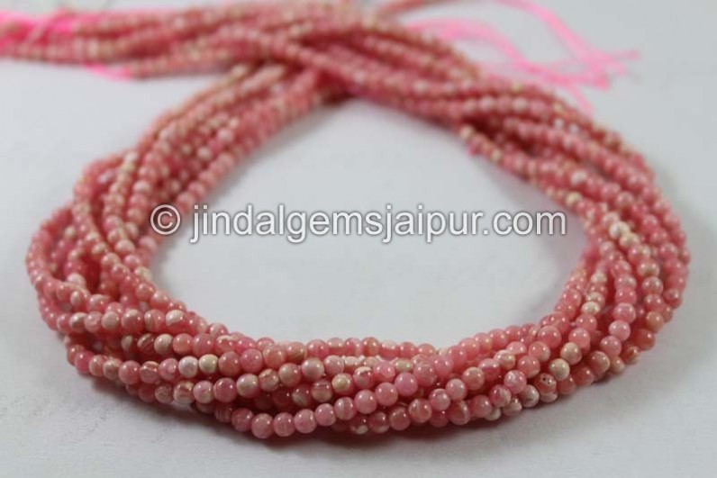 Rhodochrosite Smooth Round Beads