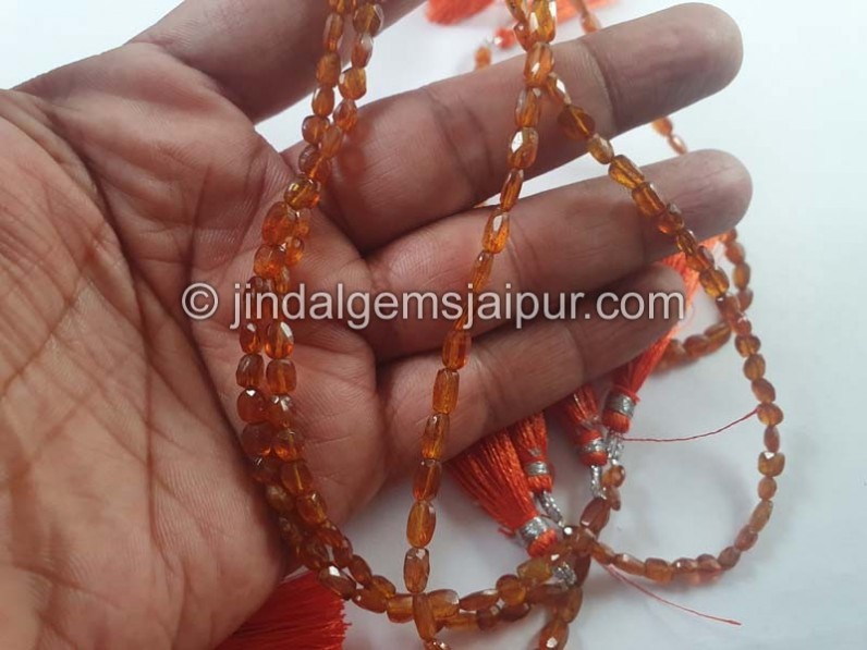 Orange Kyanite Faceted Nugget Beads