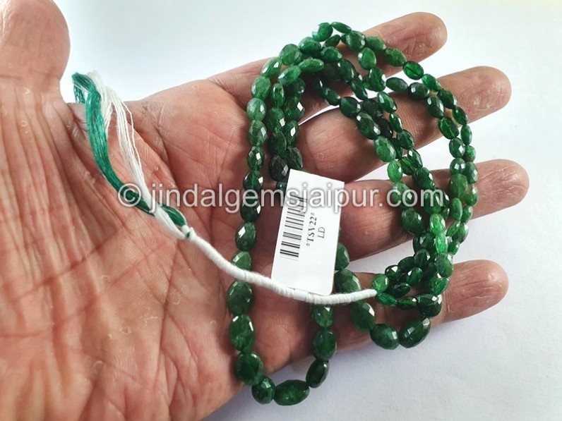 Tsavorite Faceted Oval Beads