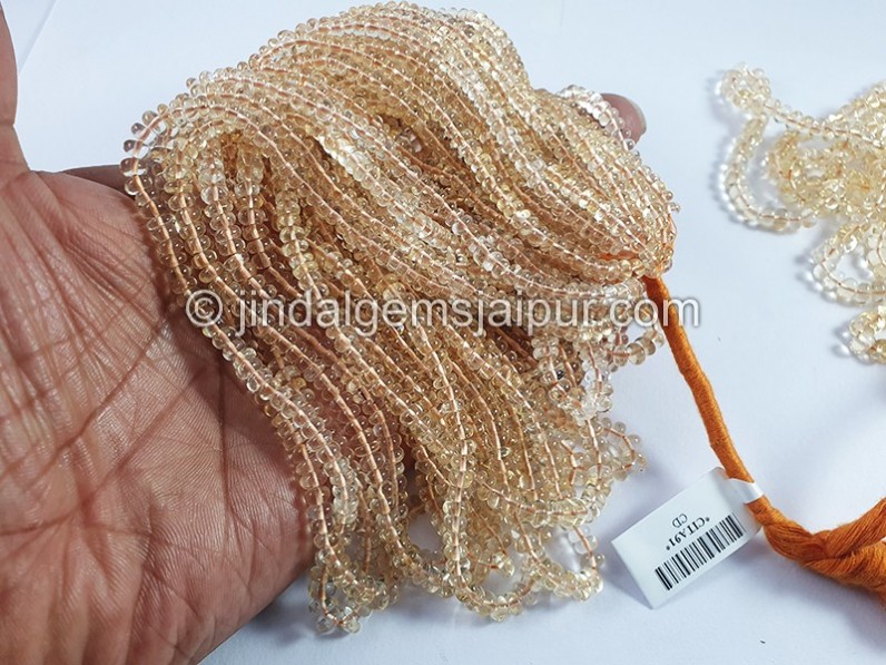 Citrine Smooth Roundelle Shape Beads