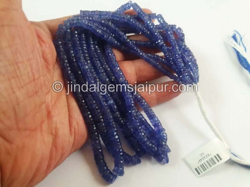 Tanzanite Faceted Tyre Beads