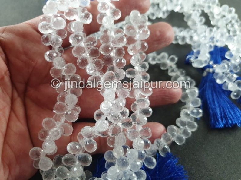 Crystal Faceted Drops Beads