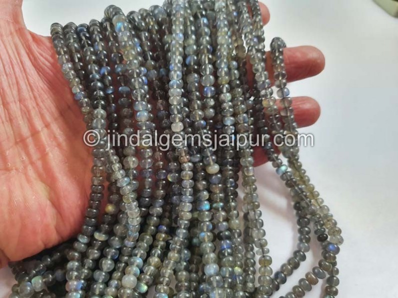 Labradorite Smooth Roundelle Beads