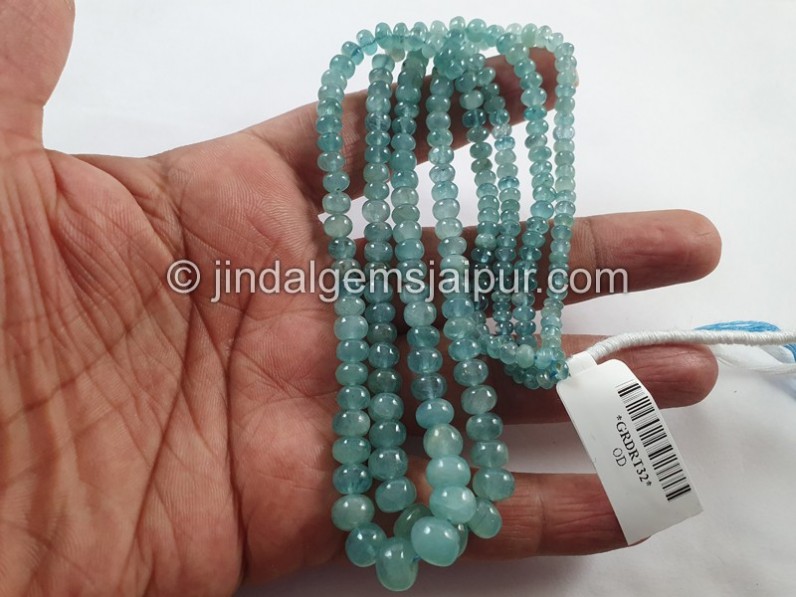Paraiba Grandidierite Smooth Roundelle Beads