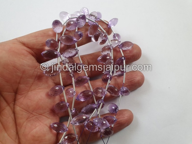 Pink Amethyst Dew Drops Beads