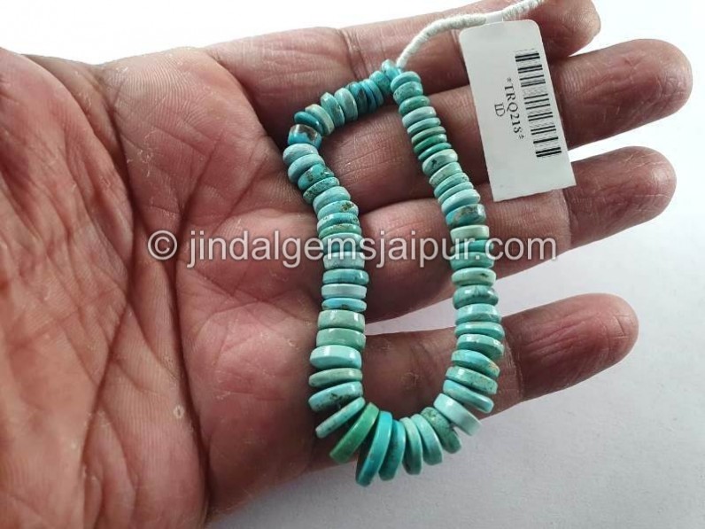 Turquoise Natural Smooth Tyre Shape Beads