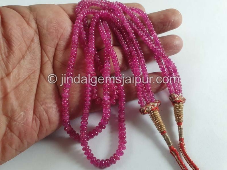 Ruby Smooth Roundelle Beads