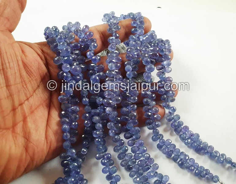 Tanzanite Faceted Drops Beads