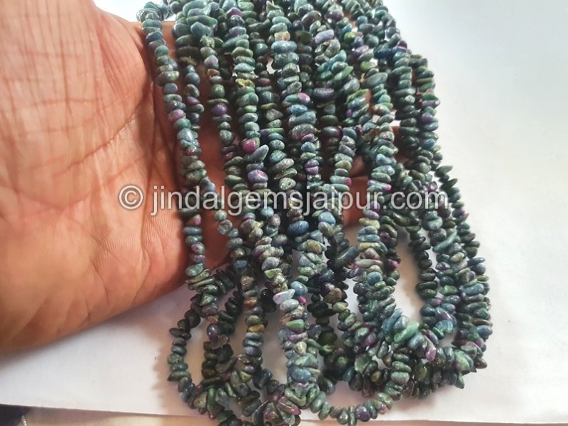 Ruby Fuchsite Smooth Chips Beads