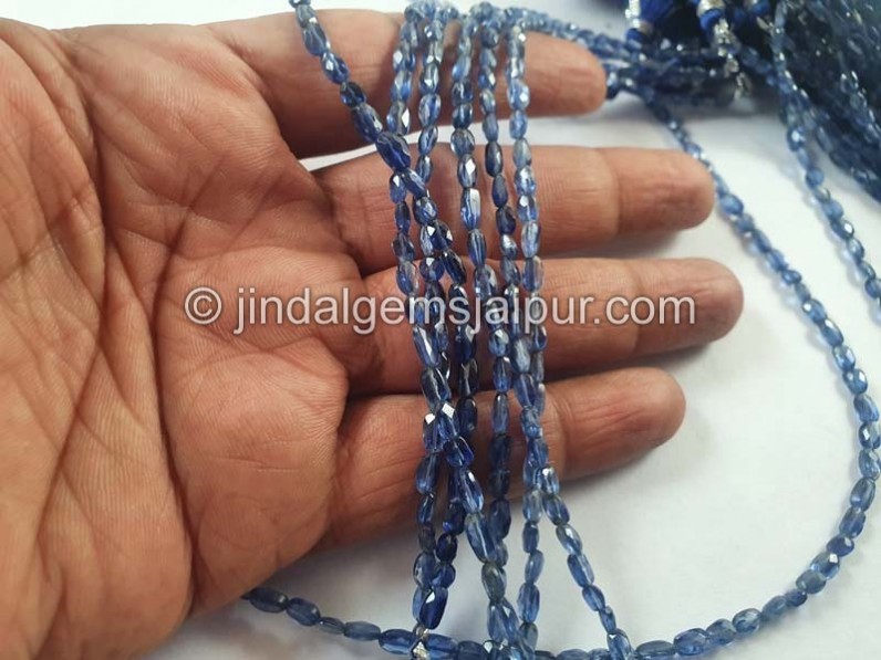 Deep Blue Kyanite Faceted Nugget Beads