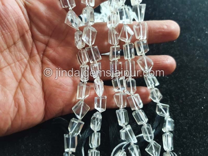 Crystal Quartz Faceted Nugget Beads