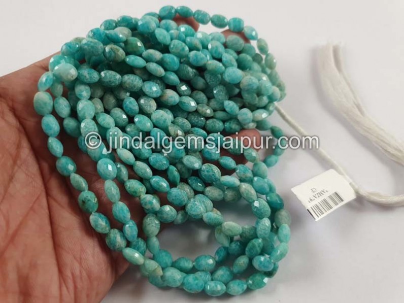 Amazonite Faceted Oval Beads