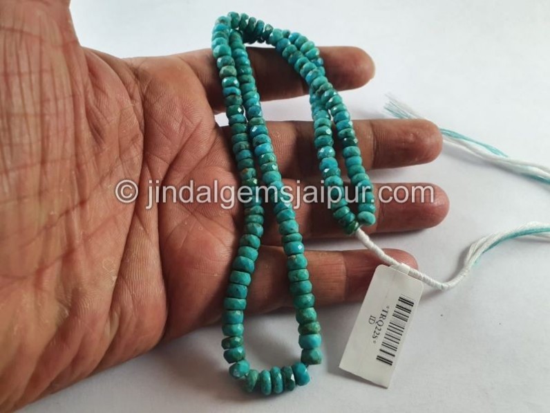 Turquoise Faceted Roundelle Shape Beads