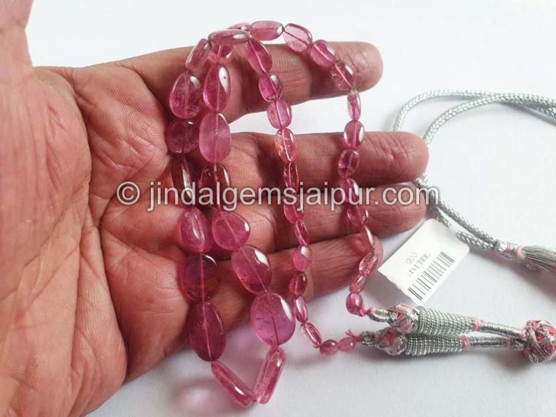 Rubellite Tourmaline Smooth Nuggets Beads