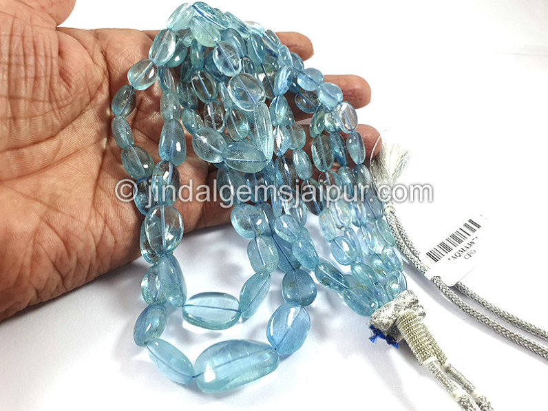 Aquamarine Smooth Nuggets Shape Beads