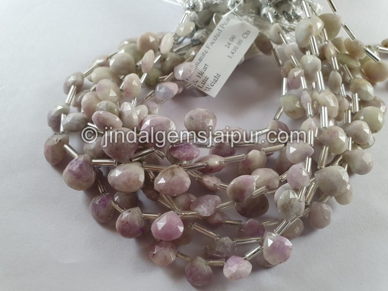 Hackmanite Faceted Heart Beads