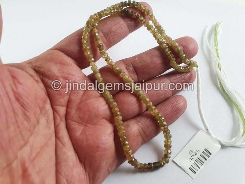 Sphene Faceted Roundelle Beads