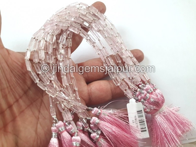 Morganite Cut Baguette Beads