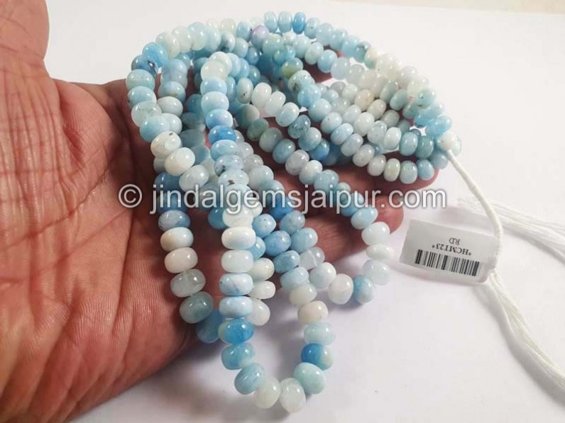 Sky Blue Hackmanite Roundelle Shape Big Beads