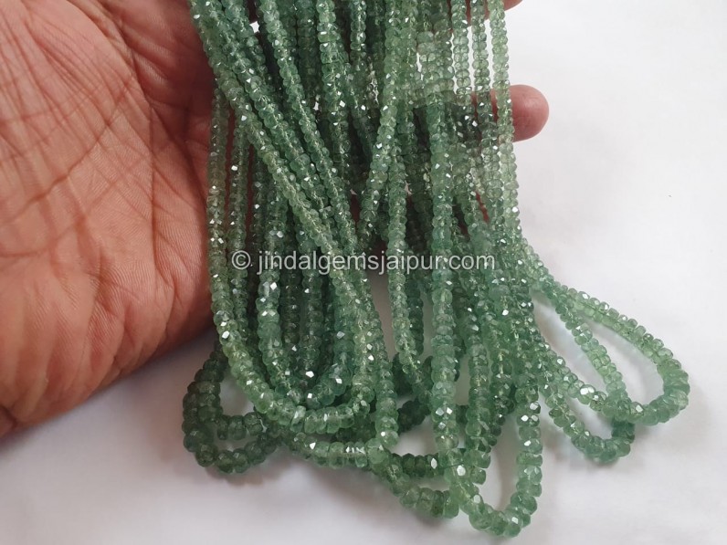 Mint Kyanite Faceted Roundelle Beads