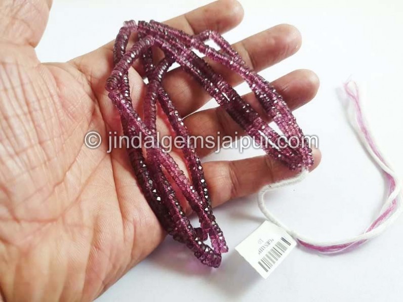 Rhodolite Garnet Faceted Tyre Beads