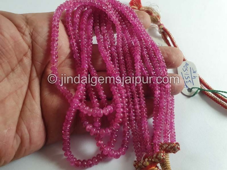 Ruby Smooth Roundelle Beads