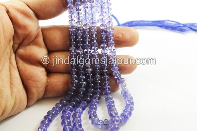 Tanzanite Smooth Roundelle Beads