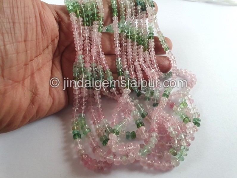 Tourmaline Afghani Smooth Roundelle Beads