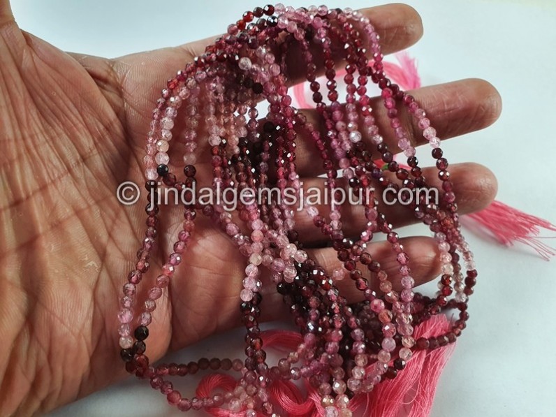 Pinkish Red Spinel Shaded Faceted Beads